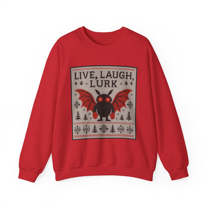 Live Laugh Lurk Mothman Not-Actually-Ugly "Ugly Christmas Sweater"
