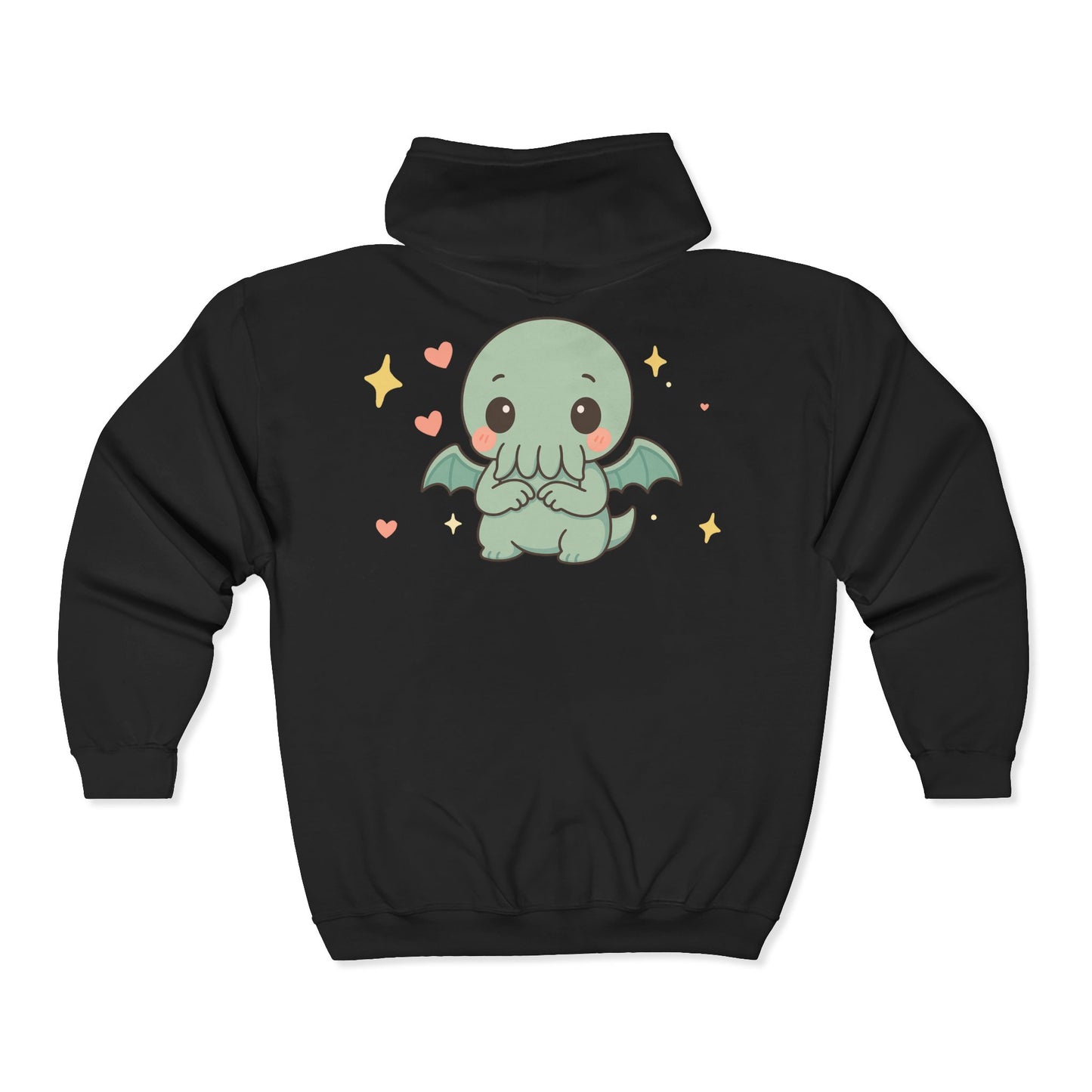 Shy Chibi Cthulhu - Unisex Zip Hoodie