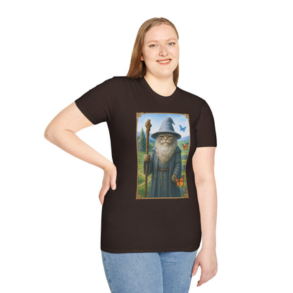 Wizard Kitty T-Shirt - Fantasy Cat Wizard Tee - Cozy Magical Cat Shirt