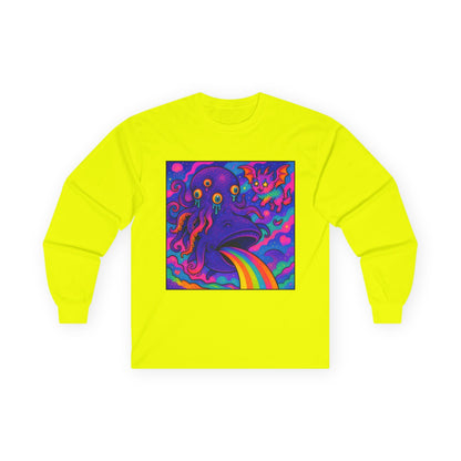 Unhinged Eldritch Rainbow Long Sleeve Tee - Sparklewhale Nebula Kawaii Shirt