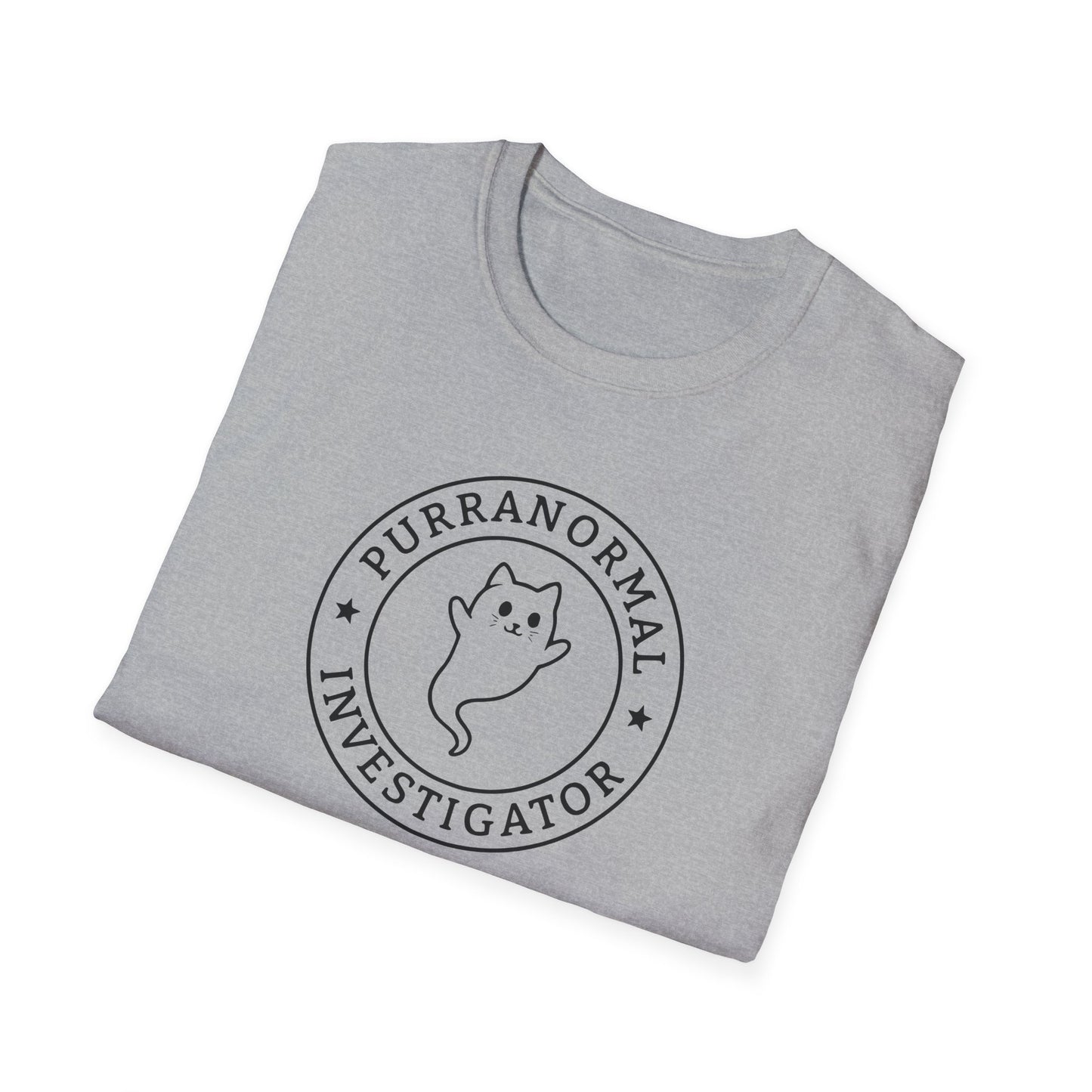 Purranormal Investigator Unisex T-Shirt - Ghost Hunting Paranormal Tee for Cat Lovers