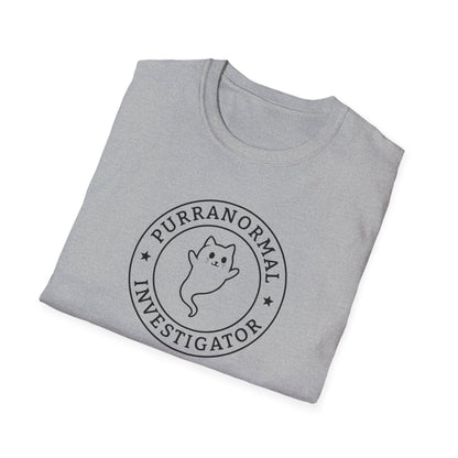 Purranormal Investigator Unisex T-Shirt - Ghost Hunting Paranormal Tee for Cat Lovers