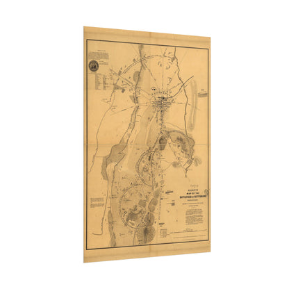Poster - S. G. Elliott's Burial Map of the Gettysburg Battlefield