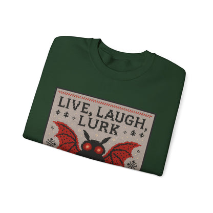 Live Laugh Lurk Mothman Not-Actually-Ugly "Ugly Christmas Sweater"