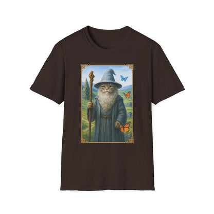 Wizard Kitty T-Shirt - Fantasy Cat Wizard Tee - Cozy Magical Cat Shirt