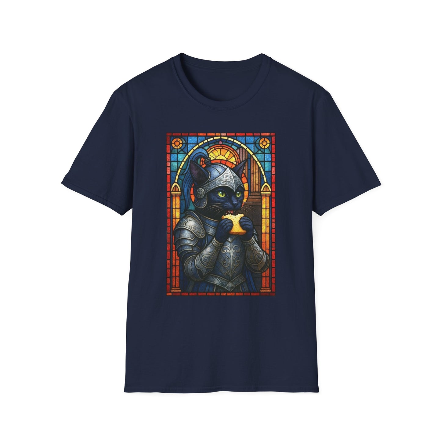 Sandwich Kitty Knight with Stained Glass - Unisex T-Shirt