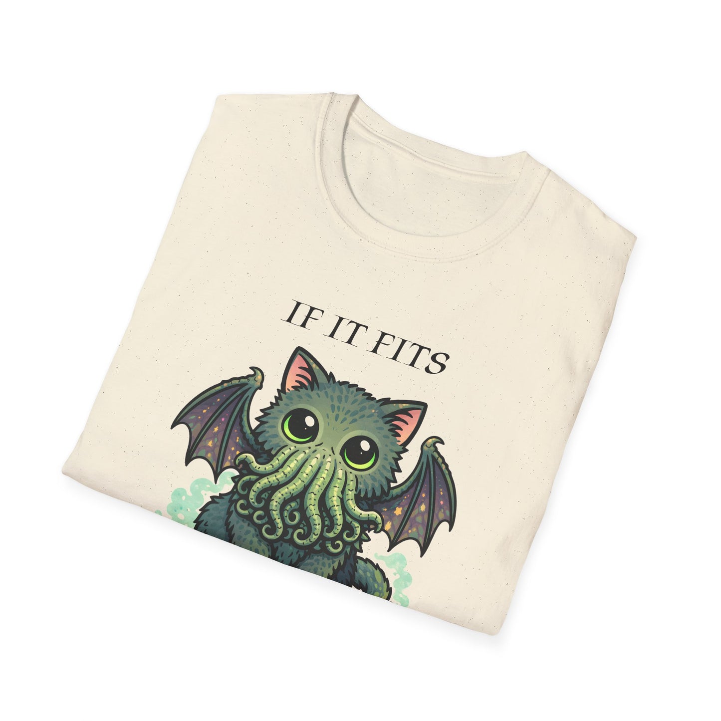 Cathulhu Unisex T-Shirt - If It Fits, The Unfathomable Sits