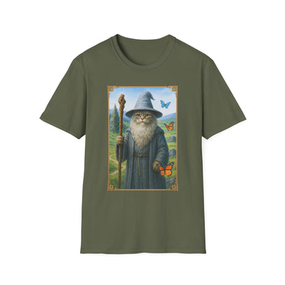 Wizard Kitty T-Shirt - Fantasy Cat Wizard Tee - Cozy Magical Cat Shirt