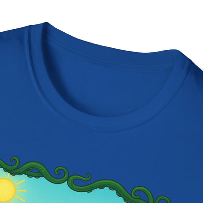 Kawaii Cthulhu Meadow Unisex Tee - Cute Eldritch Shirt