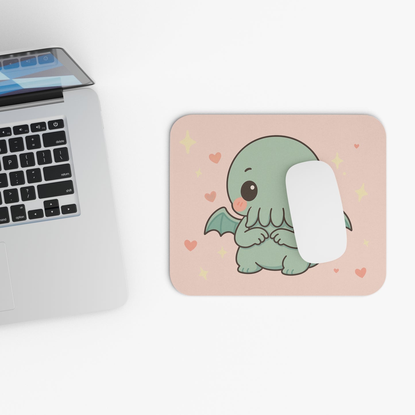 Shy Chibi Cthulhu - Mouse Pad