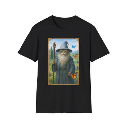 Wizard Kitty T-Shirt - Fantasy Cat Wizard Tee - Cozy Magical Cat Shirt