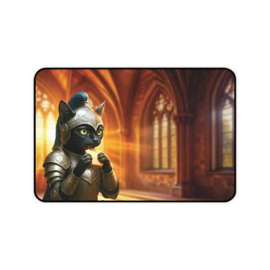 Sandwich Kitty Knight in the Cathedral - Desk Mat