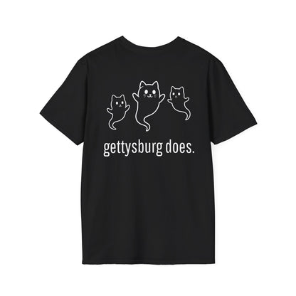 Got Ghosts? Gettysburg Does! Unisex Shirt - Cute Cat Ghosts Souvenir Tee, Front & Back Print