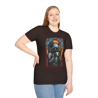 Sandwich Kitty Knight with Stained Glass - Unisex T-Shirt