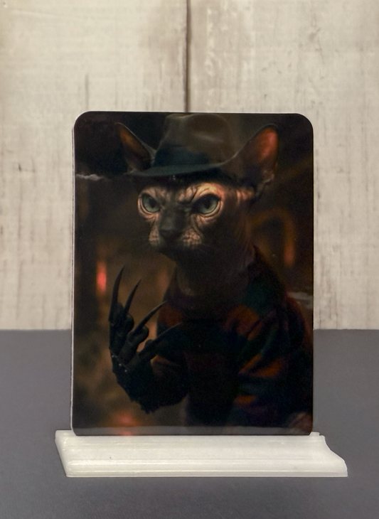 Magnet featuring a horror-inspired nightmare cat